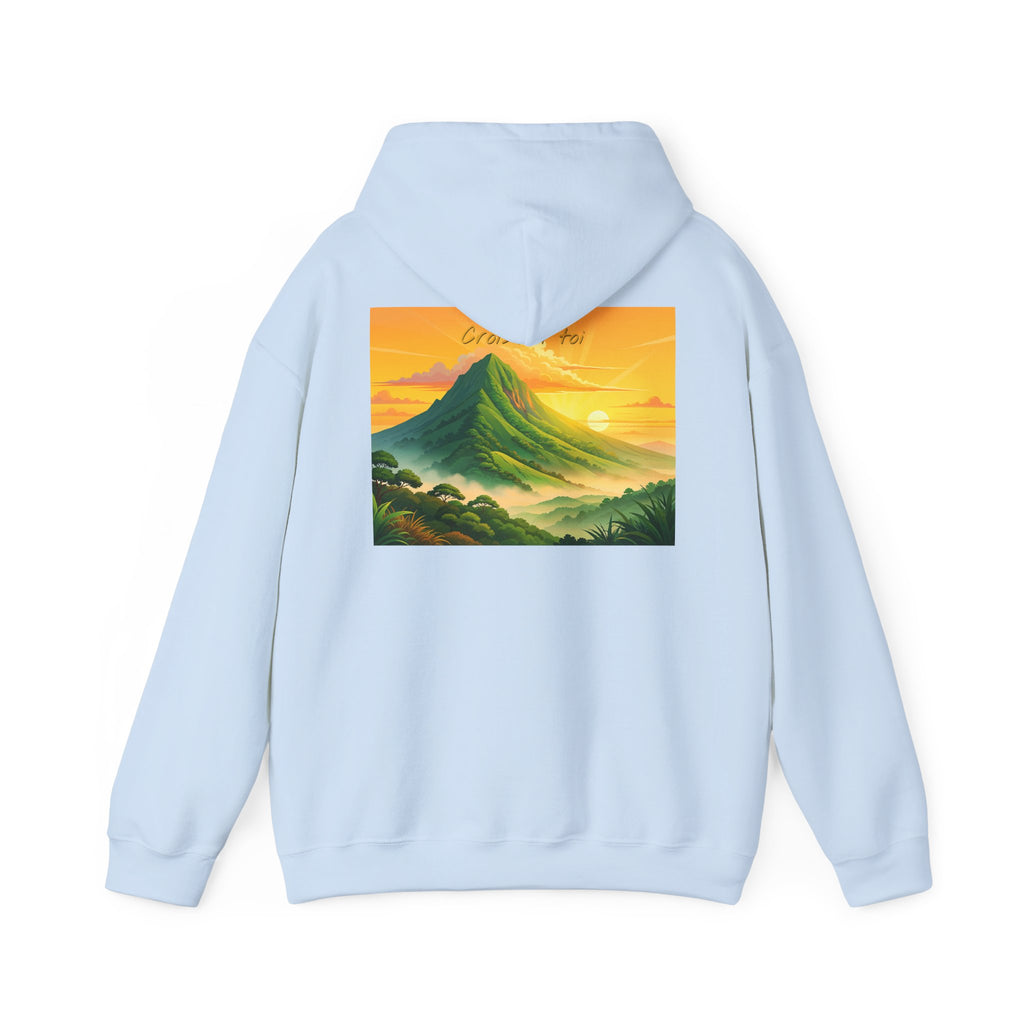Sunset Mountain Hoodie - Serene Landscape Graphic Sweatshirt