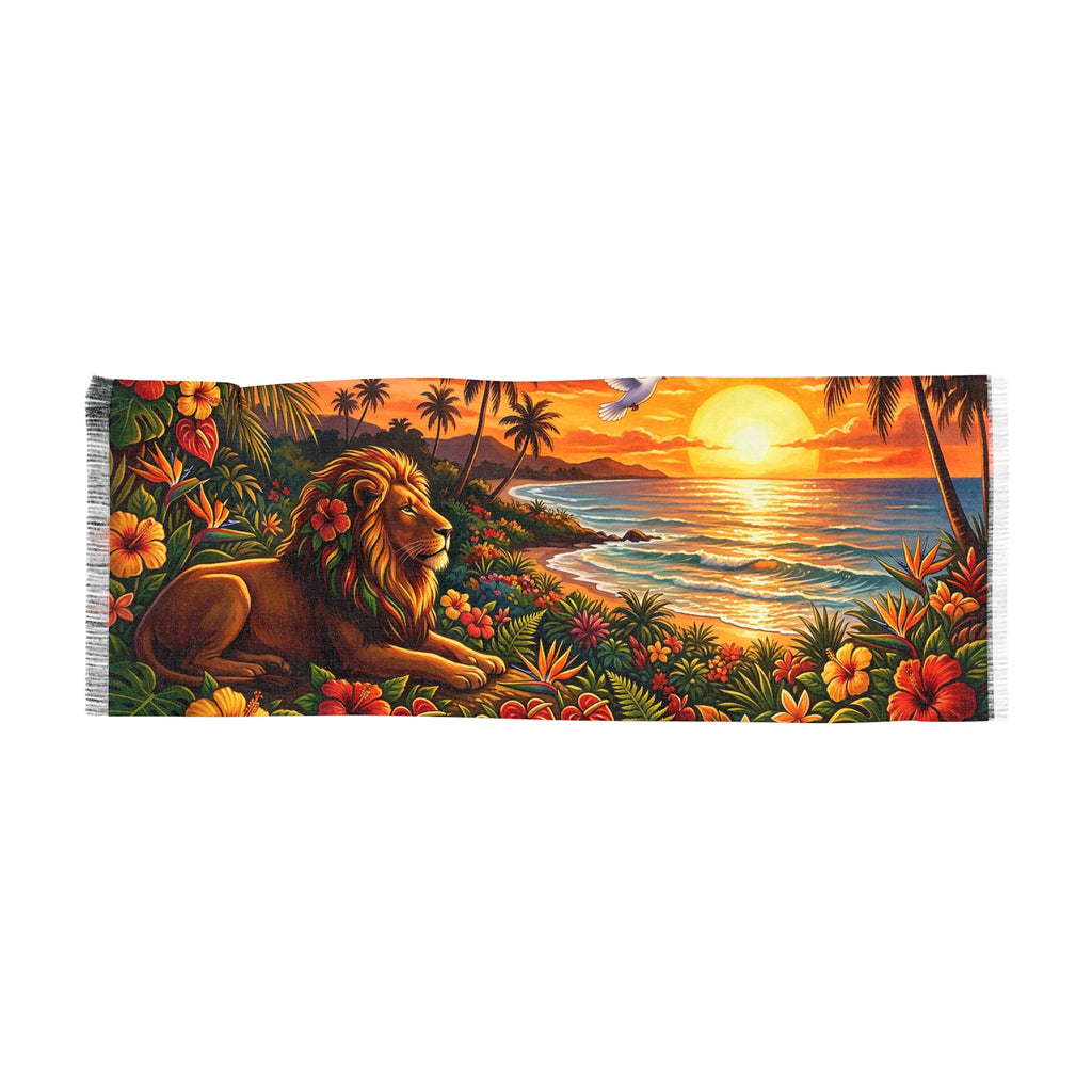Tropical Lion Sunset Scarf