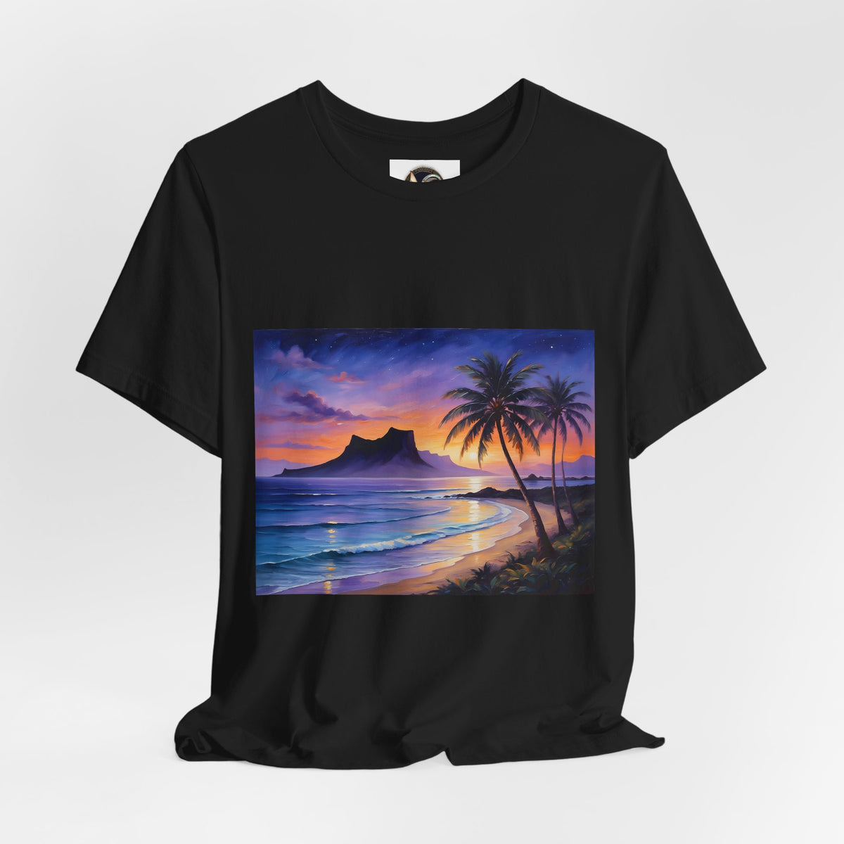 T-Shirt — Tropical Sunset Beach Print