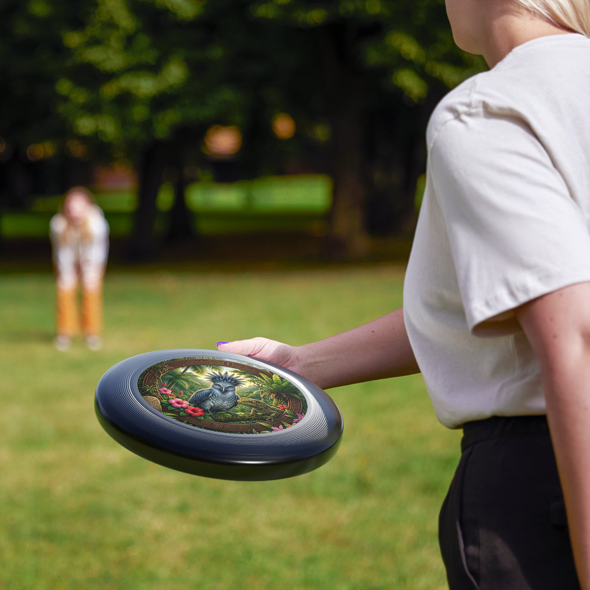 Tropical Bird Wham‑O Frisbee — Jungle Parrot & Lizard Outdoor Flying Disc