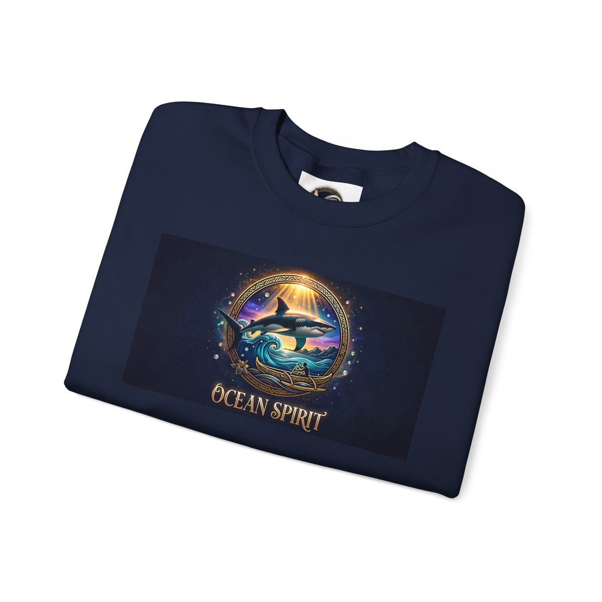 Ocean Spirit Crewneck Sweatshirt — Whale & Sunset Graphic