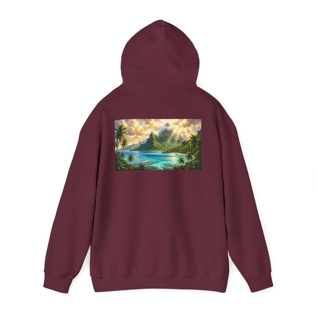 Tropical Beach Hoodie – Scenic Island Sunset Pullover