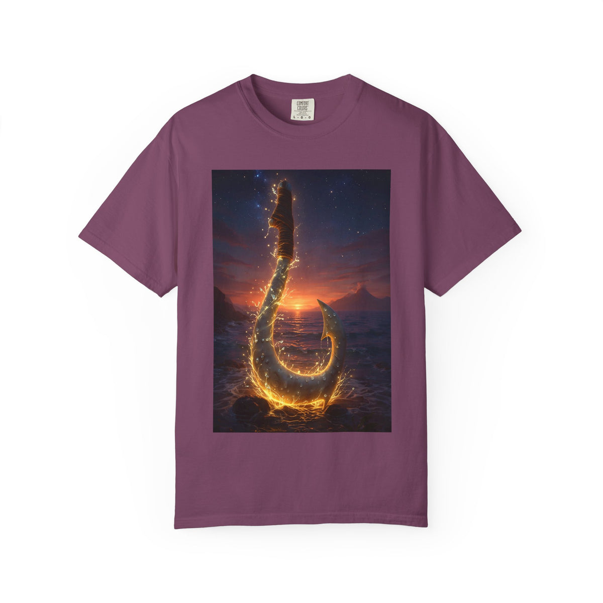 Fishing Hook Fire Graphic T-Shirt