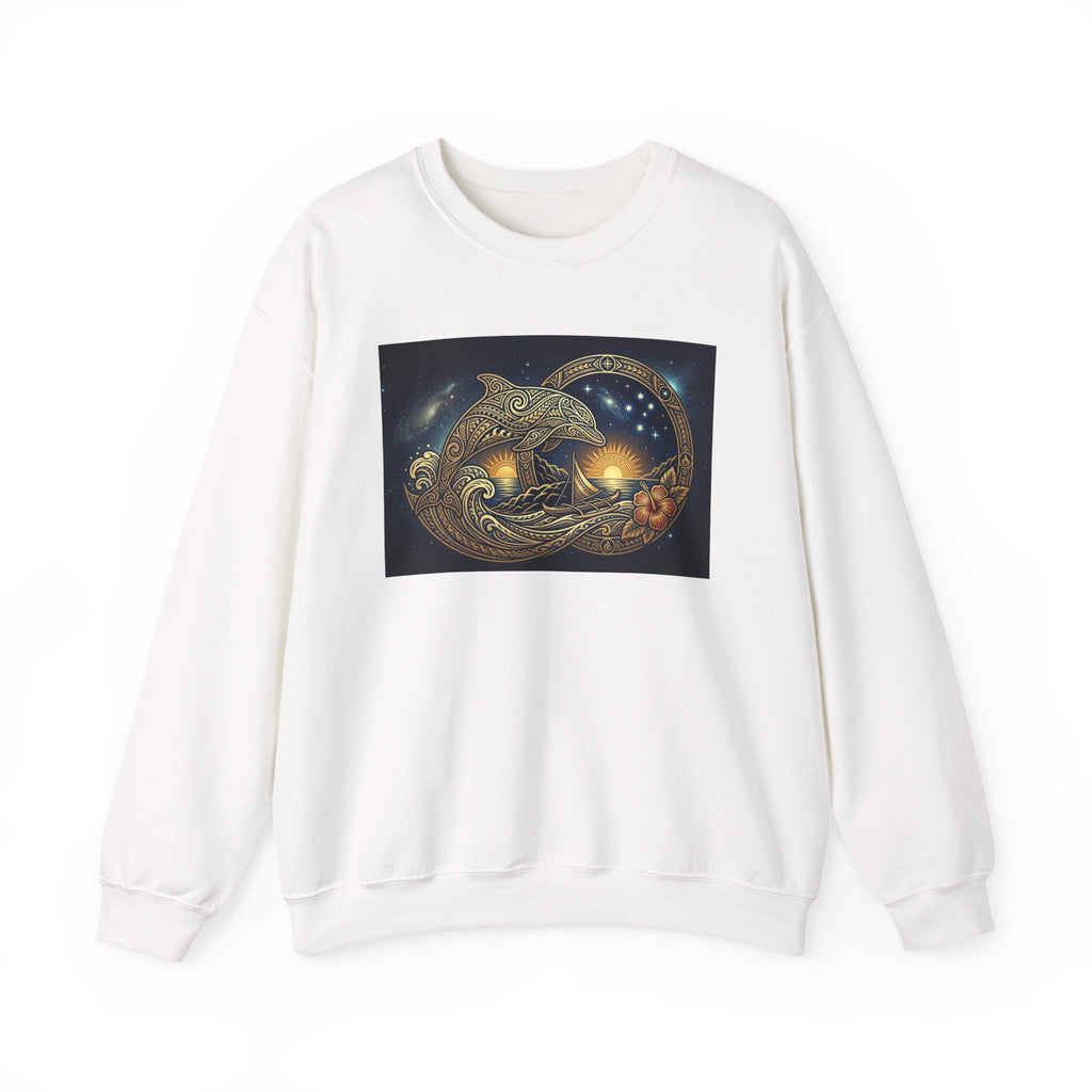 Celestial Whale Crewneck Sweatshirt — Cosmic Ocean Art