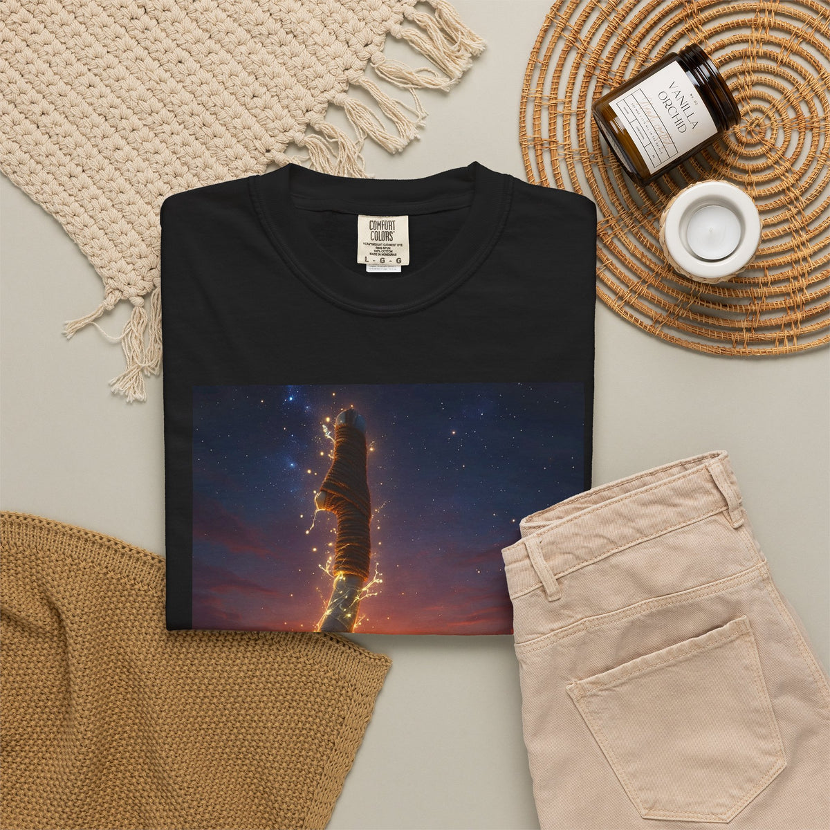 Fishing Hook Fire Graphic T-Shirt