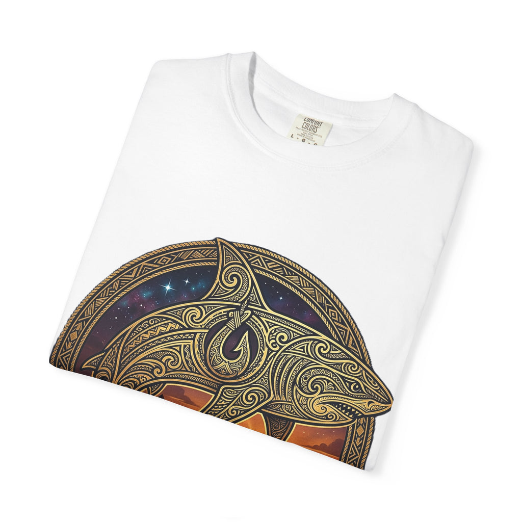 Shark Sunset T-Shirt — Tribal Ocean Shark Graphic Tee