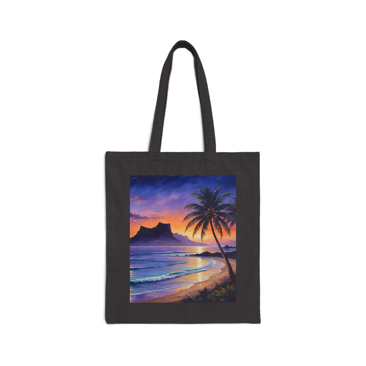 Tote Bag — Tropical Sunset Beach Canvas Tote