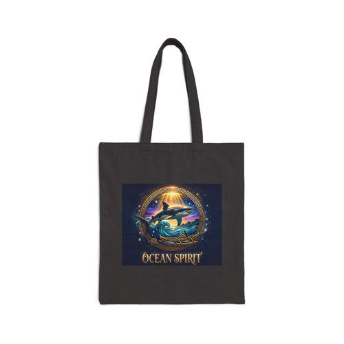 Act As Spirit Canvas Tote Bag — Spiritual Ocean Sunset Art Tote