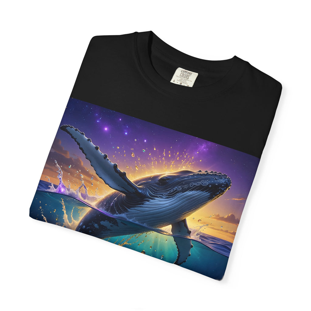 Whale Dreamscape T-Shirt — Majestic Humpback Ocean Sunset Graphic