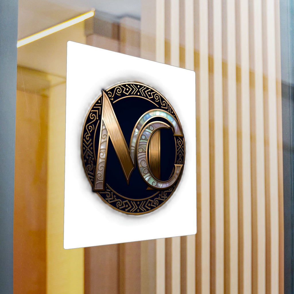 Monogram NC Gold Emblem Kiss-Cut Vinyl Sticker