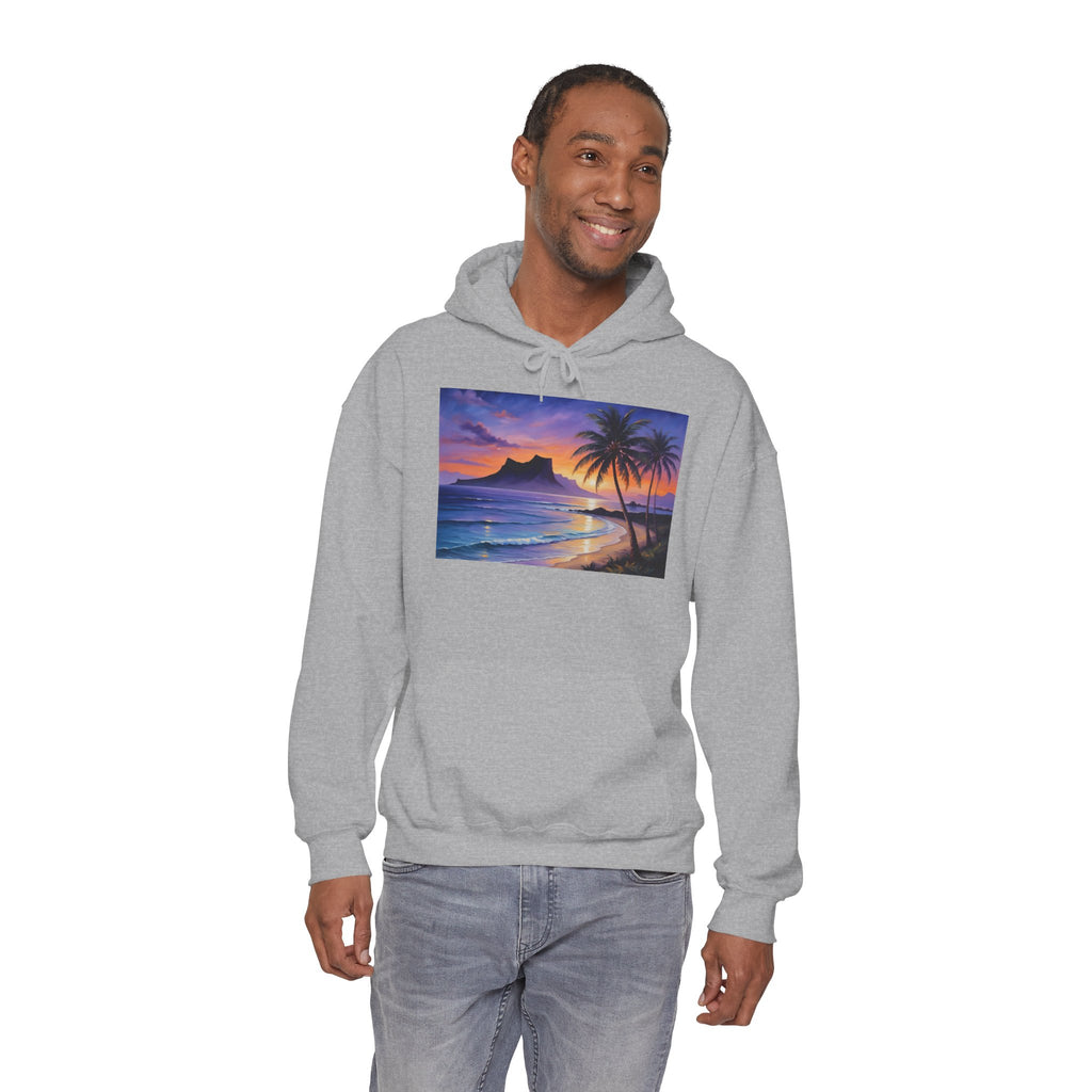 Sunset Beach Hoodie — Tropical Palm Sunset Graphic Sweatshirt