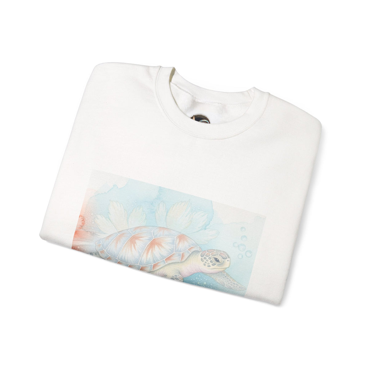 Sea Turtle Art Crewneck Sweatshirt — Watercolor Ocean Turtle Graphic