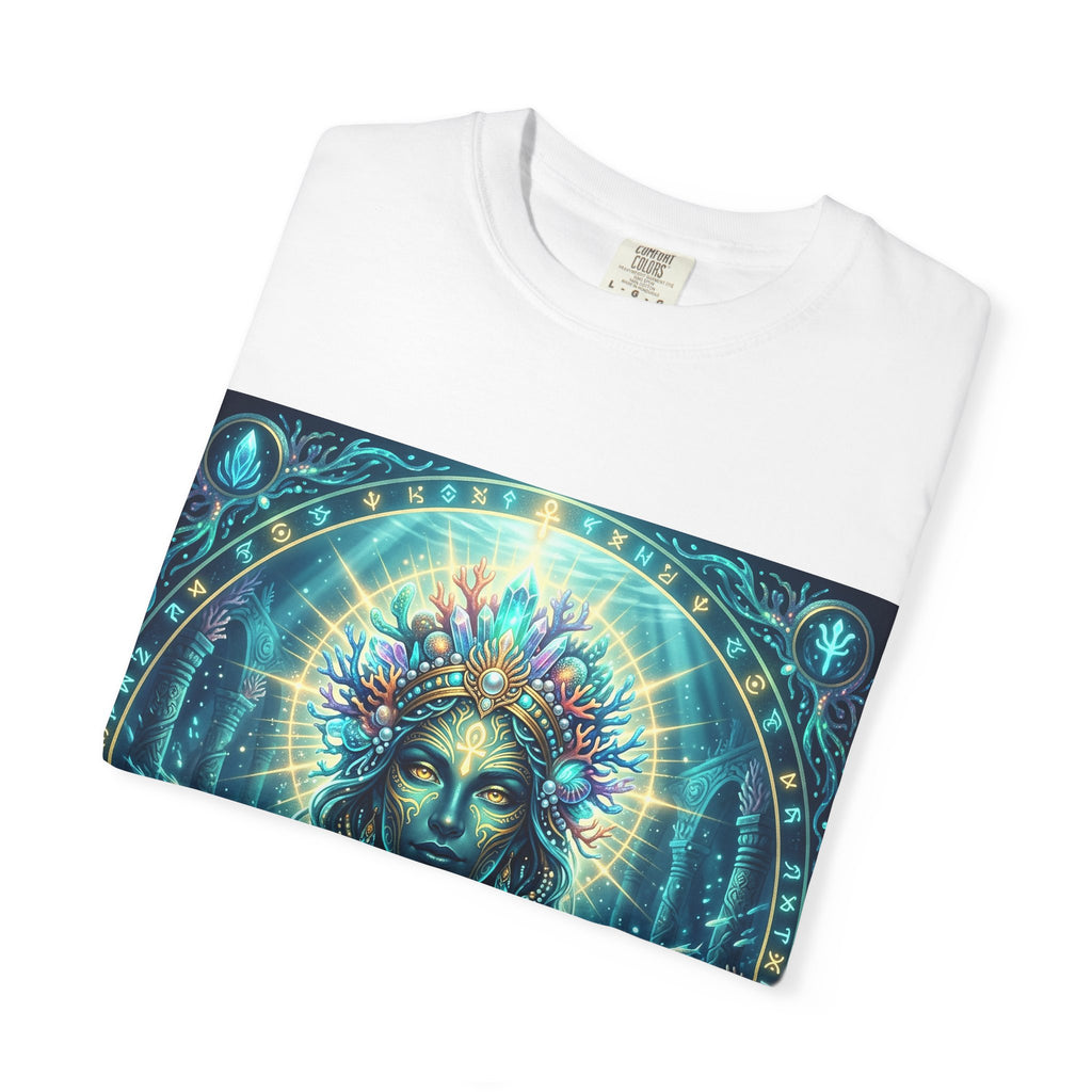 Mystic Goddess T-Shirt — Ethereal Blue Spiritual Art Tee