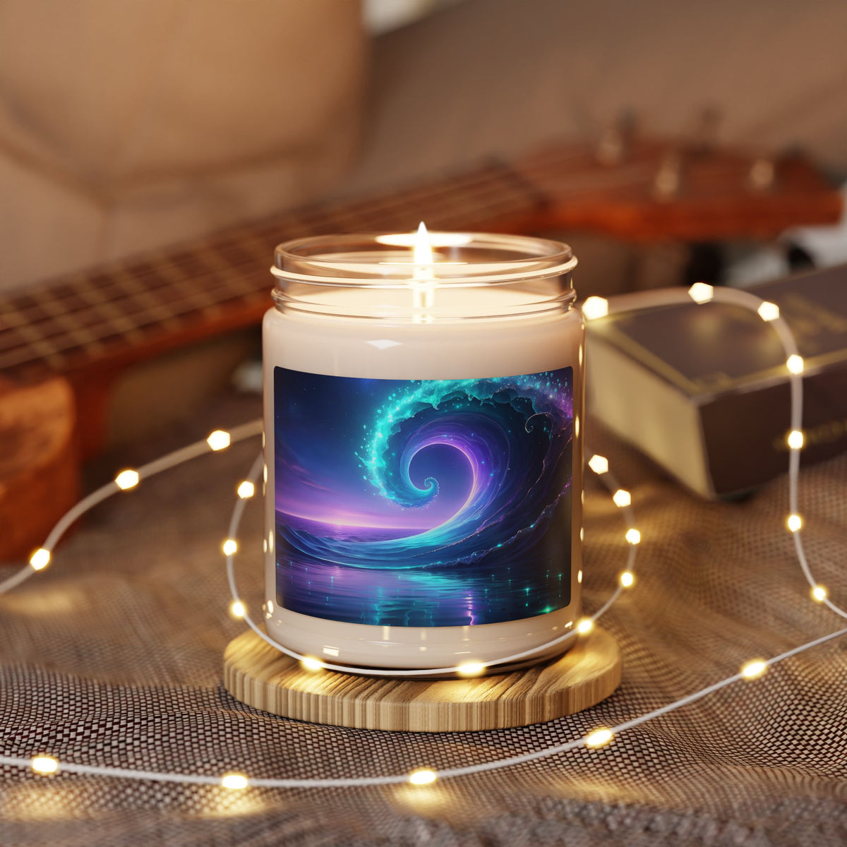 Soy Candle — Ocean Spiral Scented 9oz (Mystic Sea Breeze)