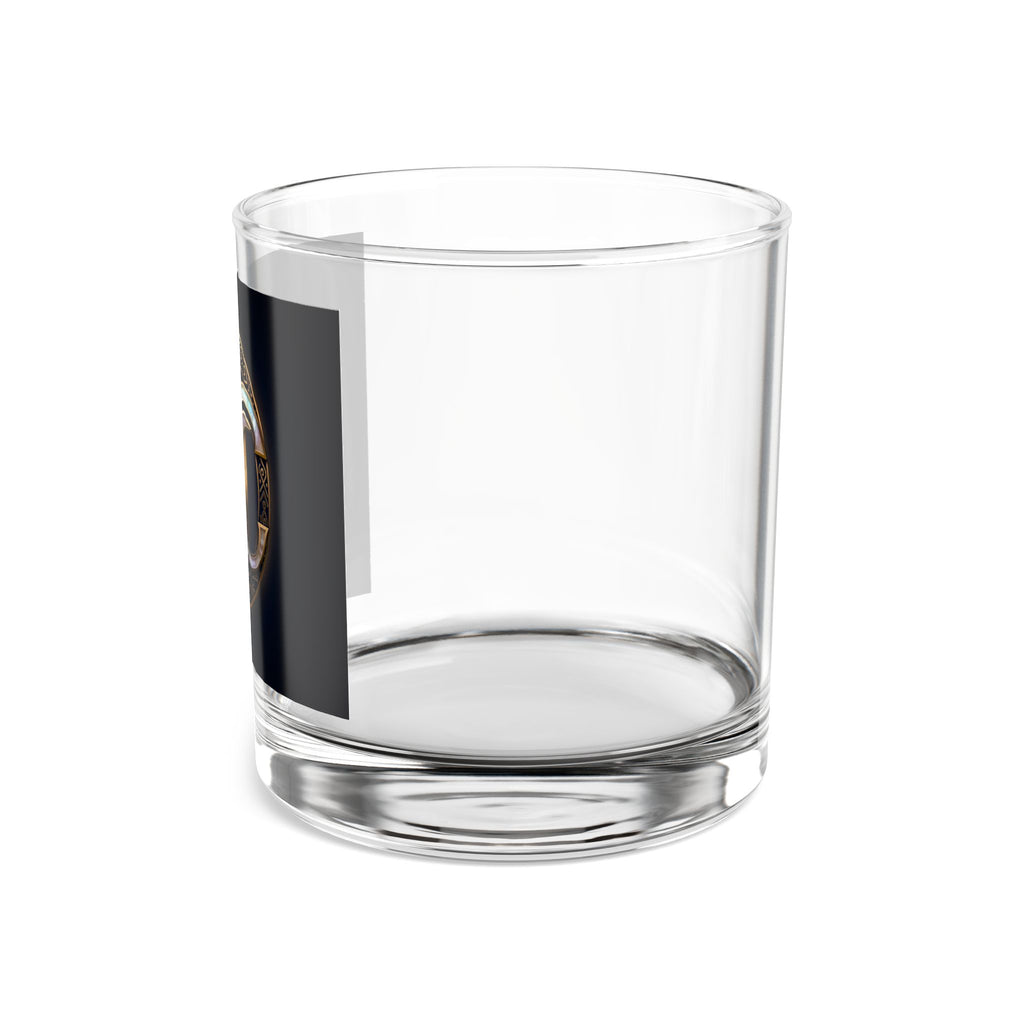 10oz Whiskey Rocks Glass with Elegant Gold NC Monogram — Classic Barware Gift