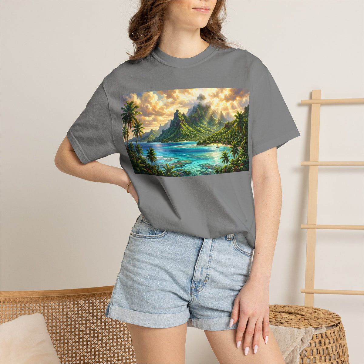 Tropical Island Landscape T-Shirt