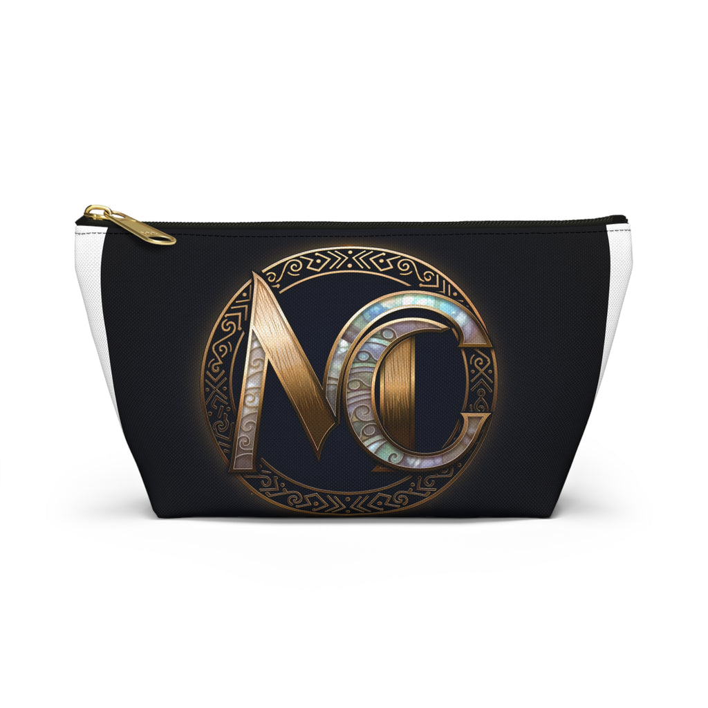 Monogram MC T-Bottom Accessory Pouch — Golden and Pearly Logo Cosmetic Bag