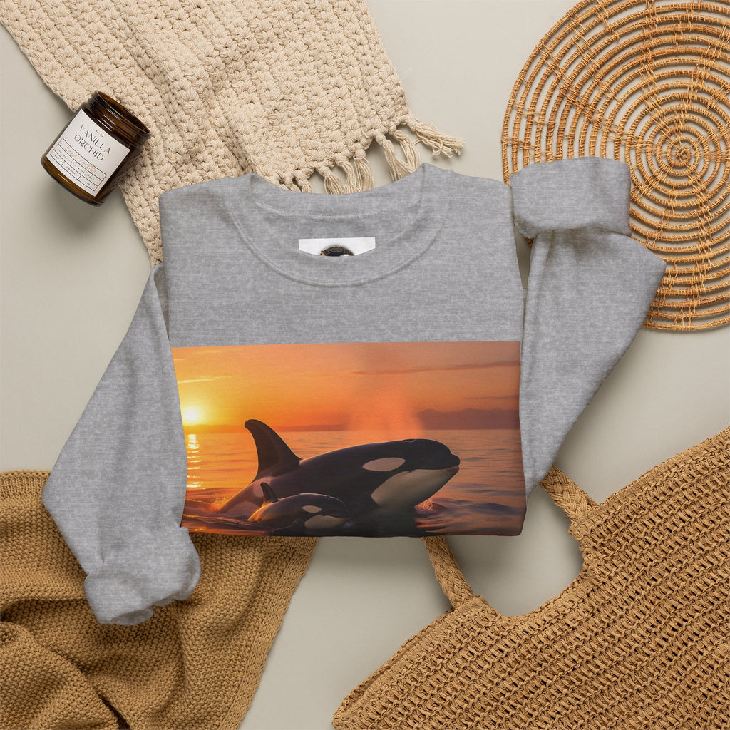 Orca Sunset Crewneck Sweatshirt