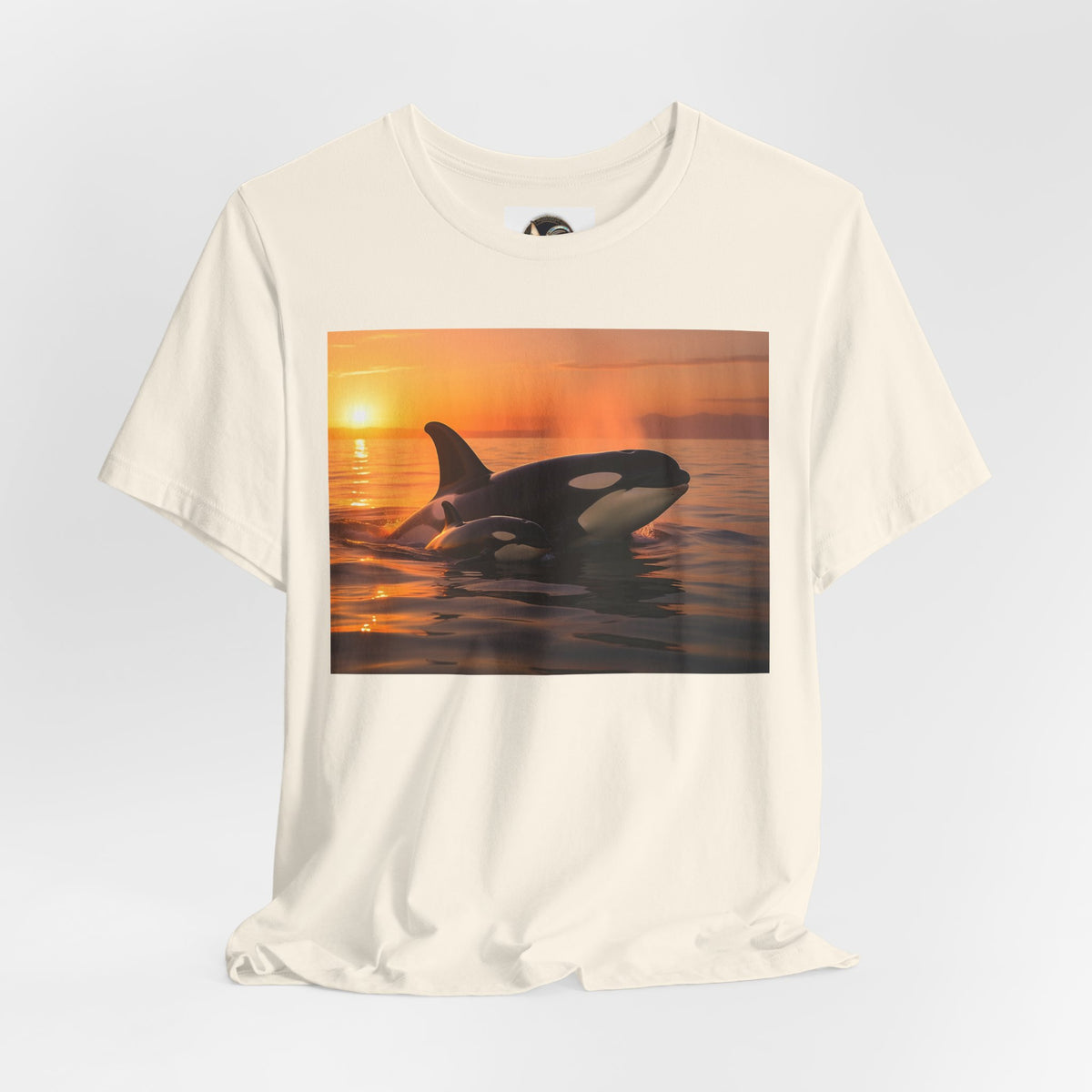 Orca Sunset T‑Shirt — Killer Whale Beach Shirt