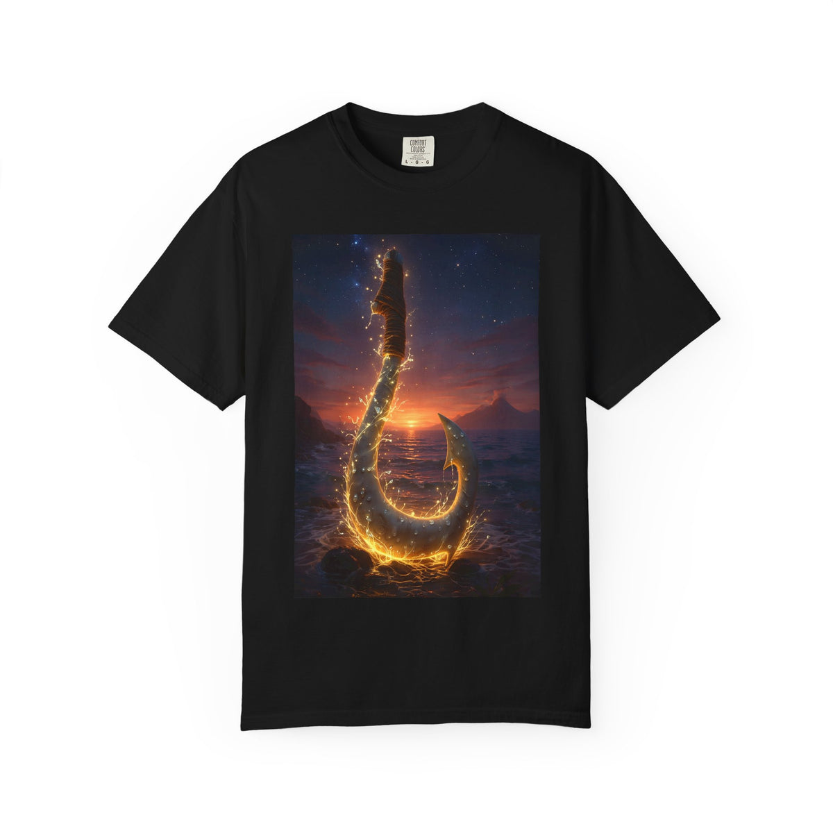 Fishing Hook Fire Graphic T-Shirt