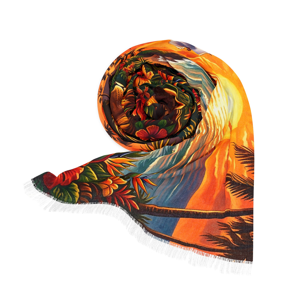 Tropical Lion Sunset Scarf