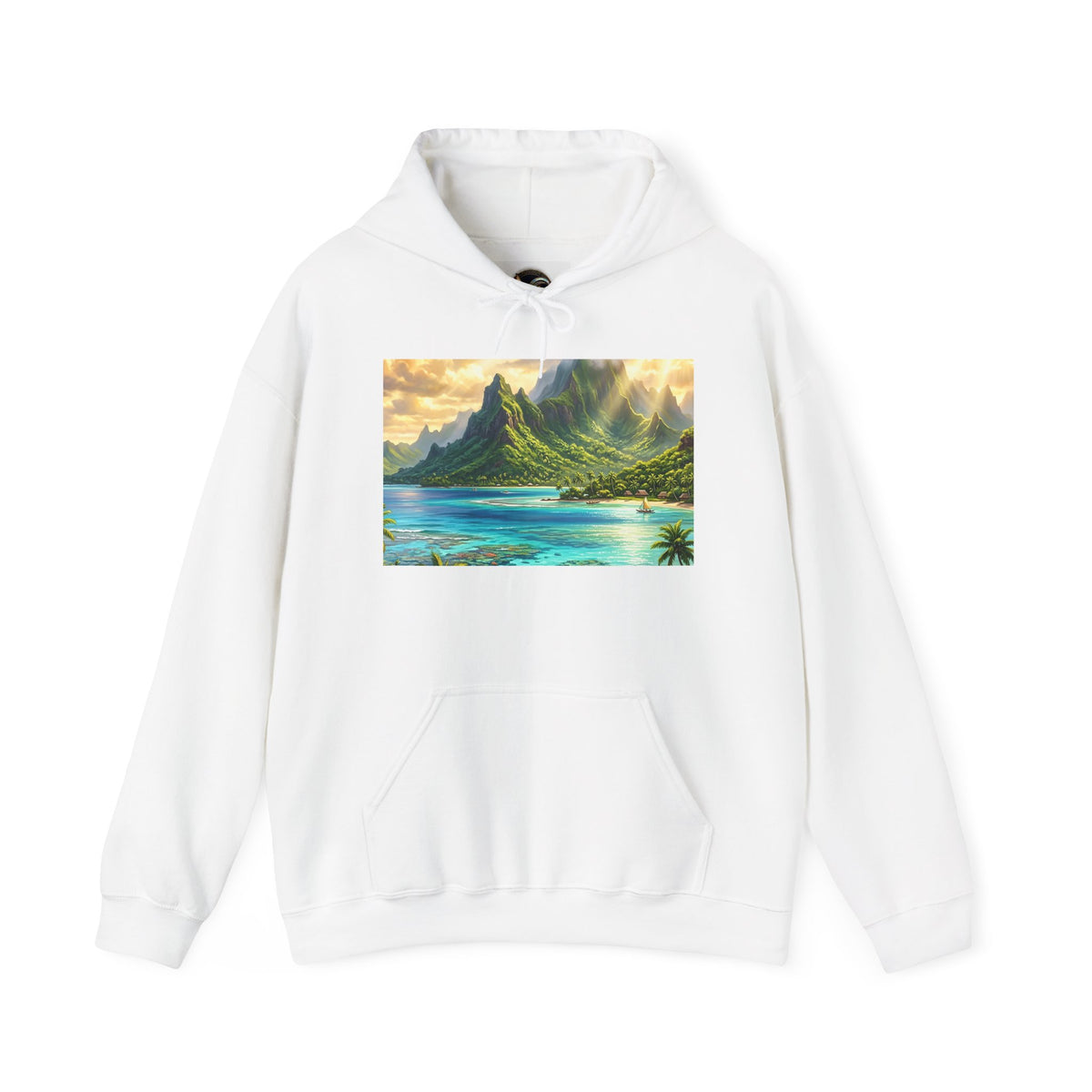 Tropical Beach Hoodie – Scenic Island Sunset Pullover