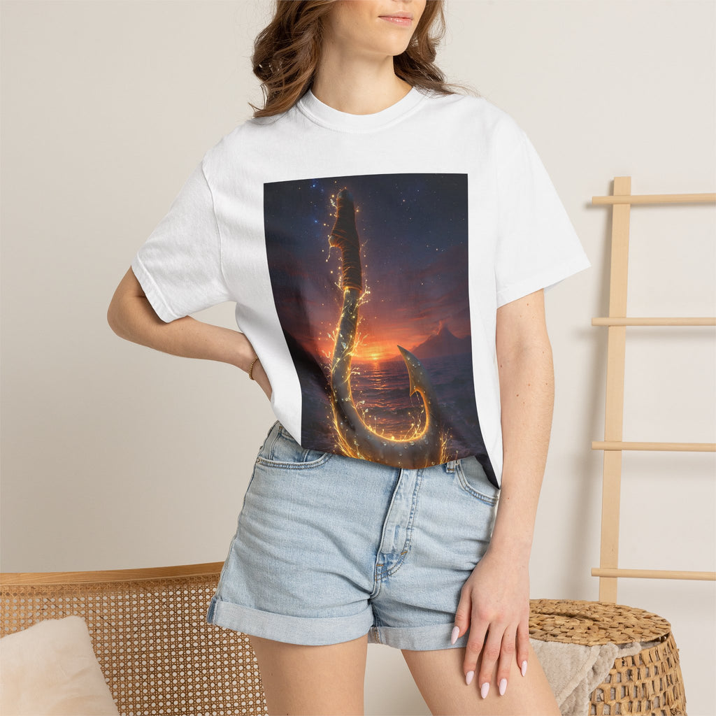 Fishing Hook Fire Graphic T-Shirt