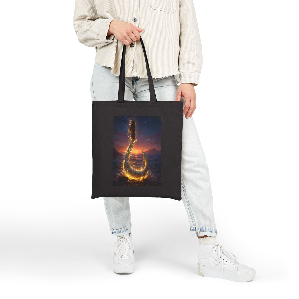 Dragon Rising Cotton Canvas Tote — Fiery Fantasy Bookbag