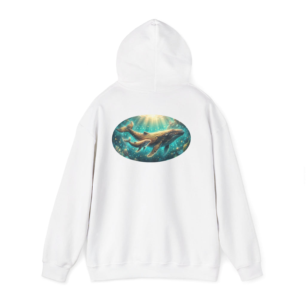 Whale Dream Hoodie — Ocean Turquoise Graphic Hooded Sweatshirt