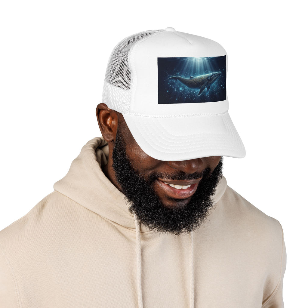 Whale Ocean Trucker Hat — Marine Life Foam Cap
