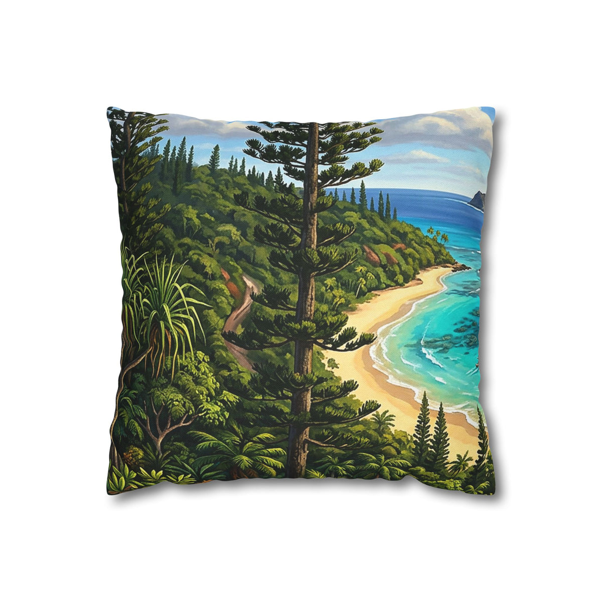 Dolphin Nightscape Throw Pillow Cover — Nautical Moon & Star Accent Pillowcase