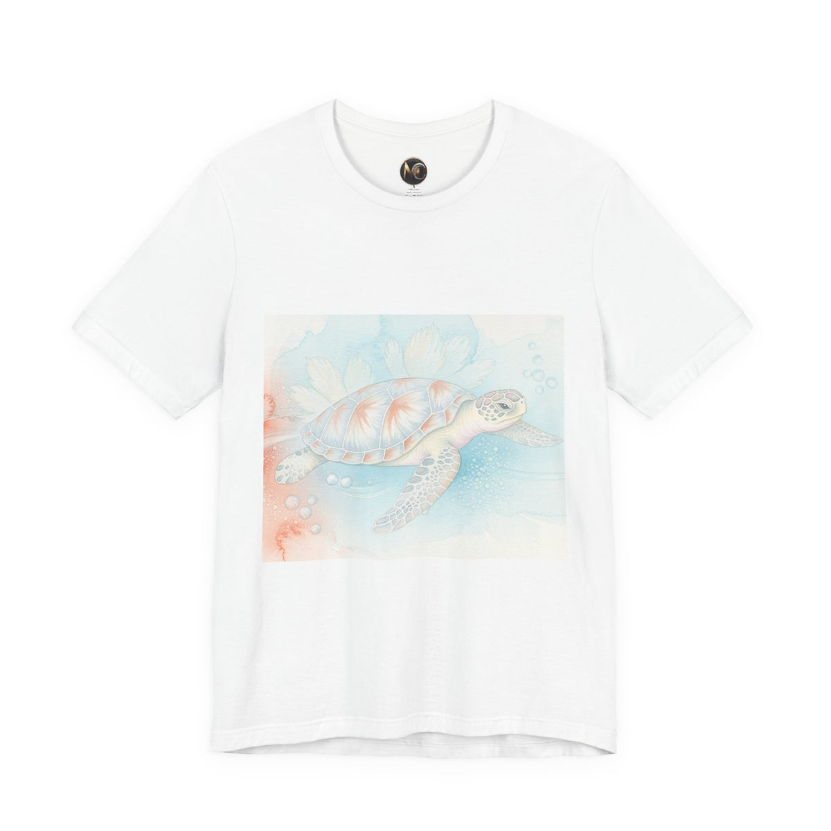 Sea Turtle Watercolor T-Shirt – Pastel Ocean Beach Tee