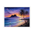 Tropical Sunset Sticker — Palm Beach Ocean Wave Kiss-Cut Decal