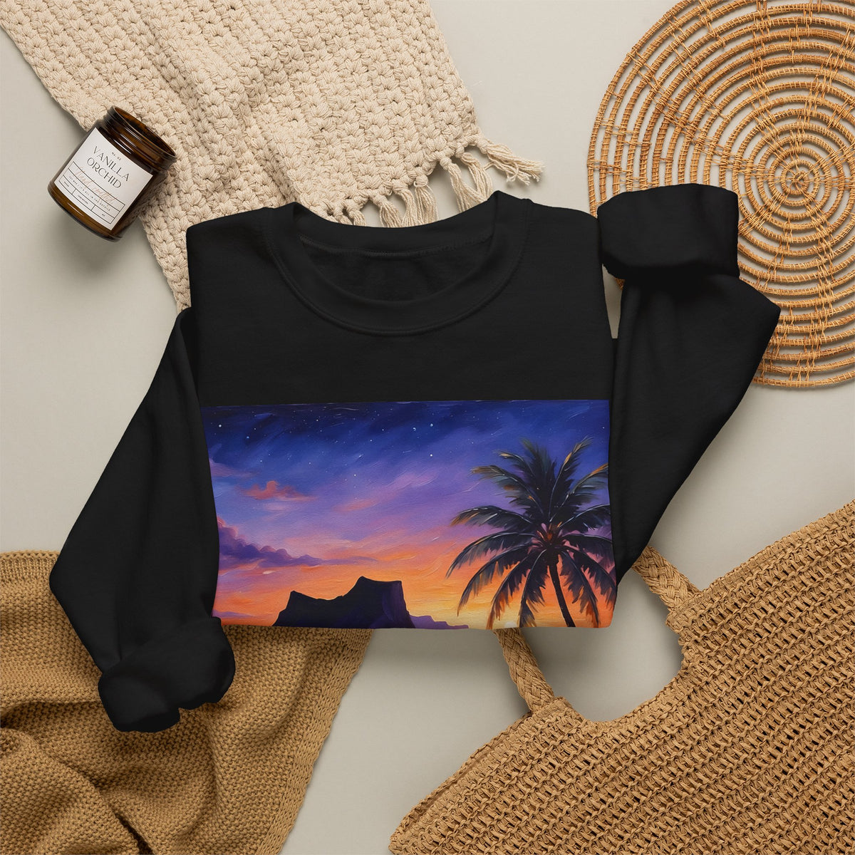 Tropical Sunset Sweatshirt – Palm Beach Sunset Crewneck