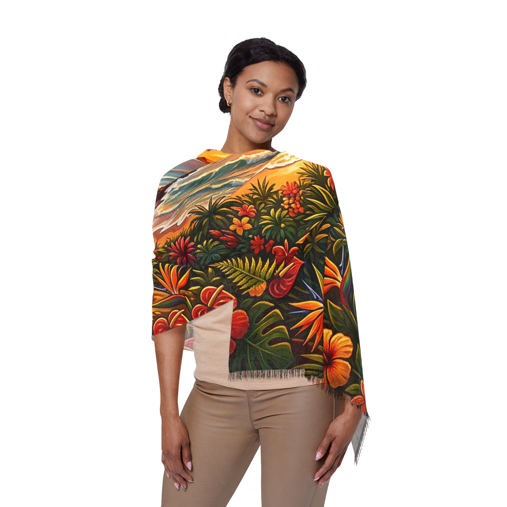 Tropical Lion Sunset Scarf
