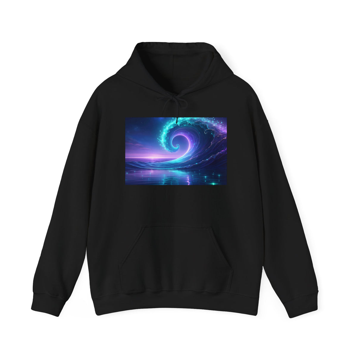 Galaxy Vortex Hoodie — Neon Spiral Space Pullover