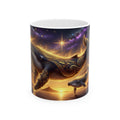 Whale Sunset Ceramic Mug — Mystical Ocean Nightscape Coffee Cup (11oz/15oz)