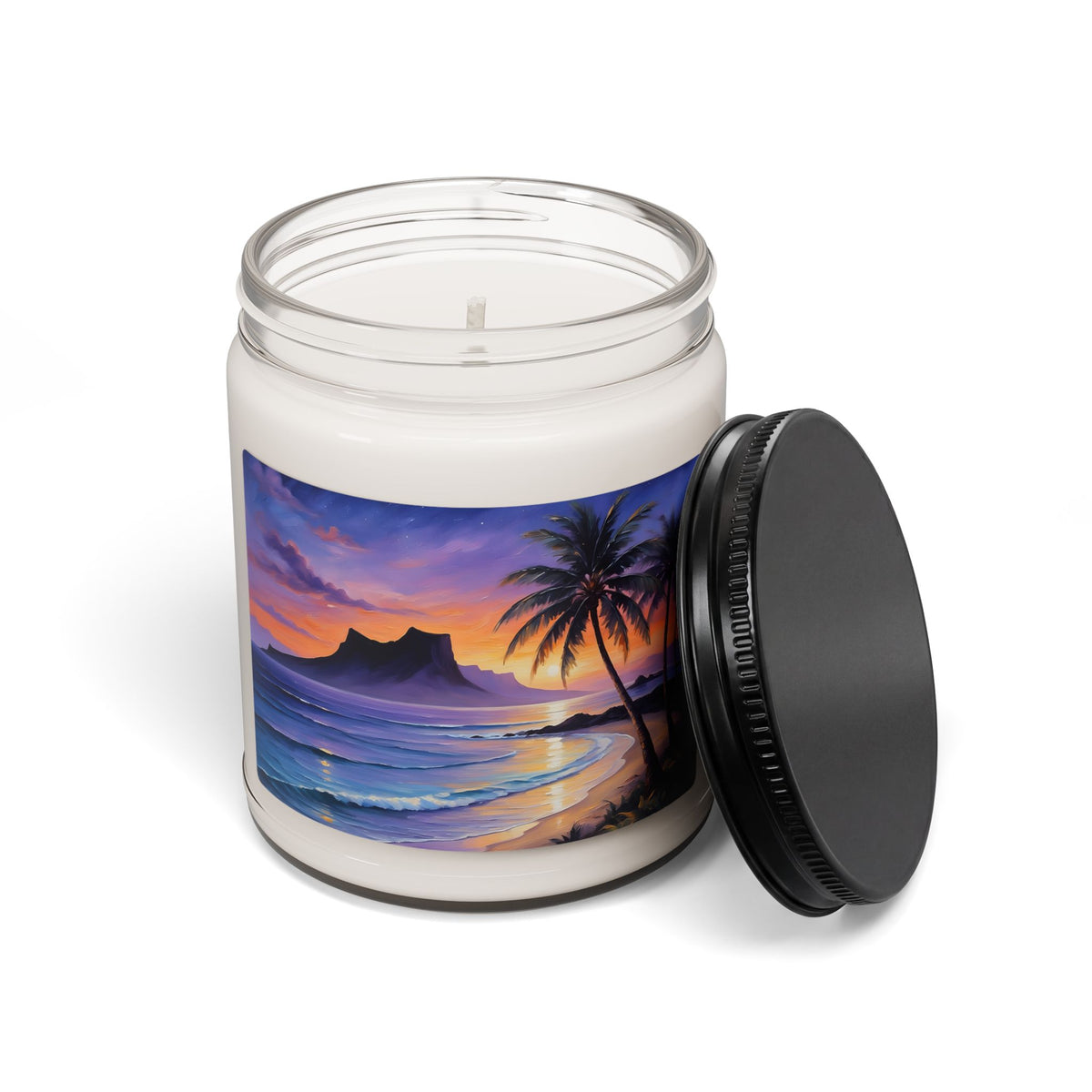 Tropical Sunset Soy Candle — 9oz Scented Beach Jar Candle