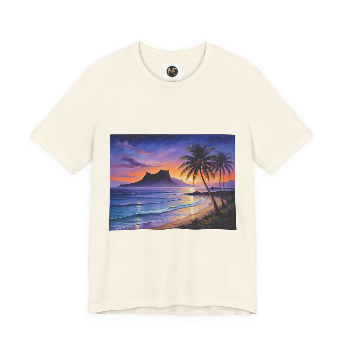 T-Shirt — Tropical Sunset Beach Print