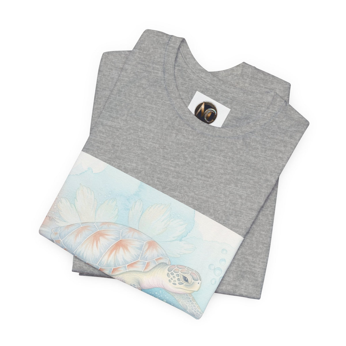 Sea Turtle Watercolor T-Shirt – Pastel Ocean Beach Tee
