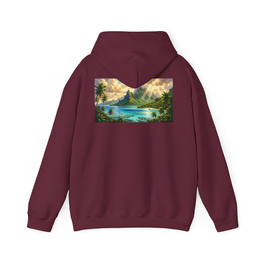 Tropical Beach Hoodie – Scenic Island Sunset Pullover