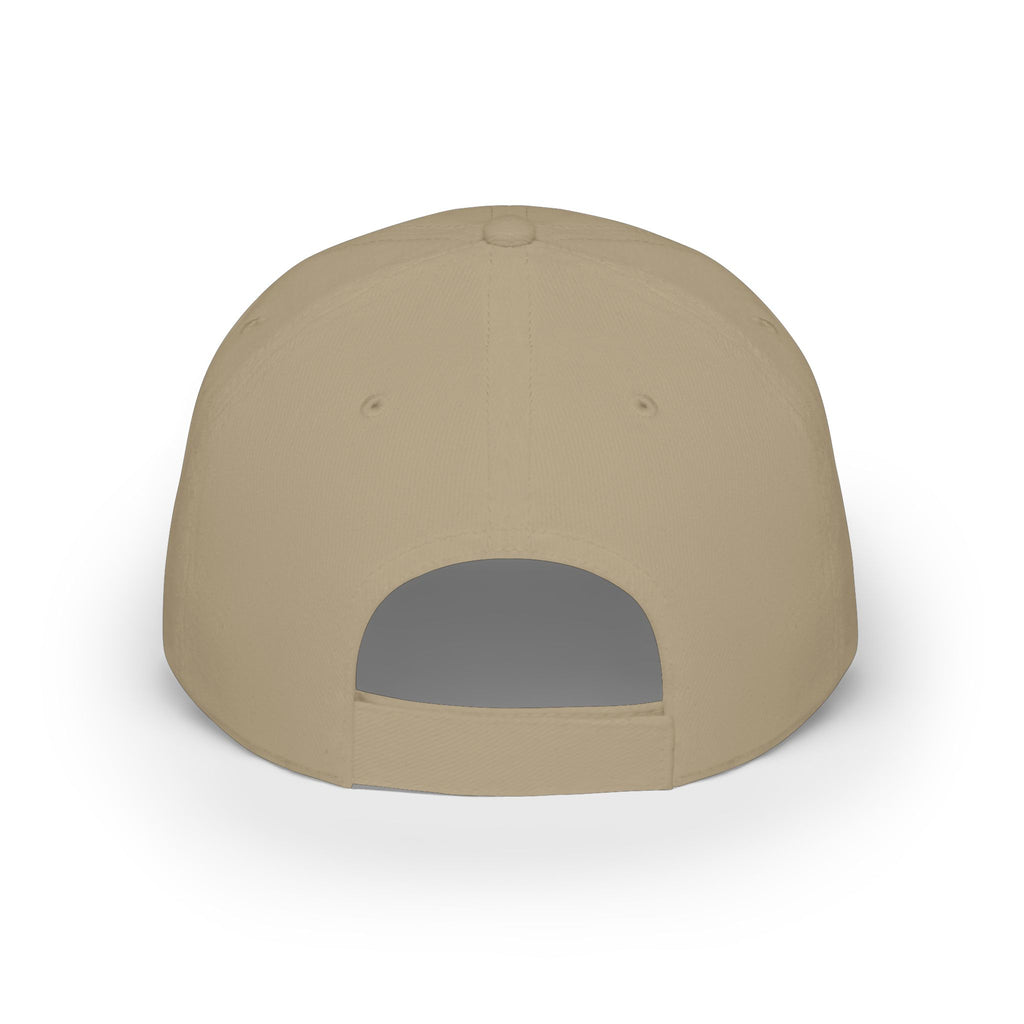 Low-profile baseball cap with gold and pearl emblem—bold minimalist hat
