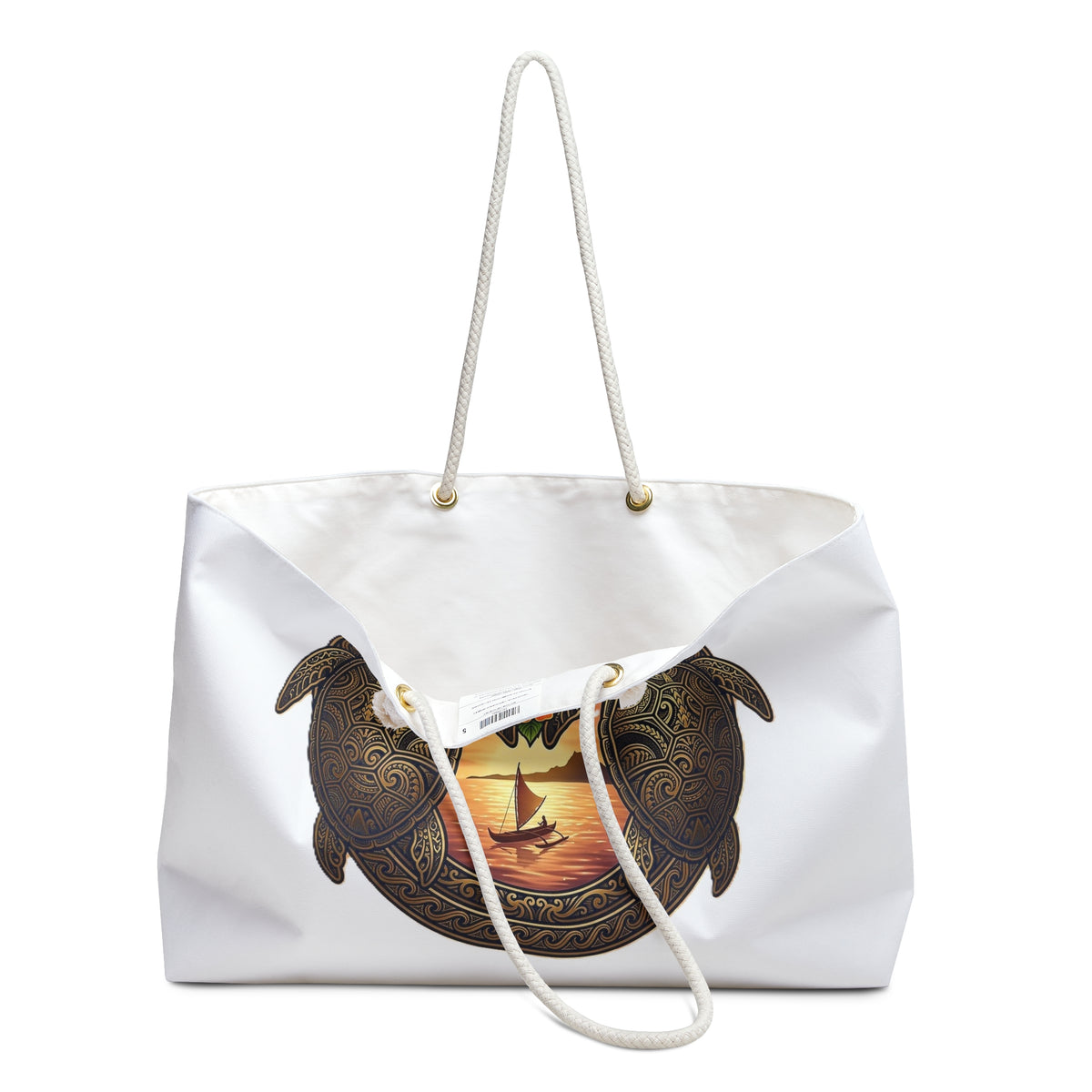 Turtle Sunset Weekender Bag — Nautical Travel Tote
