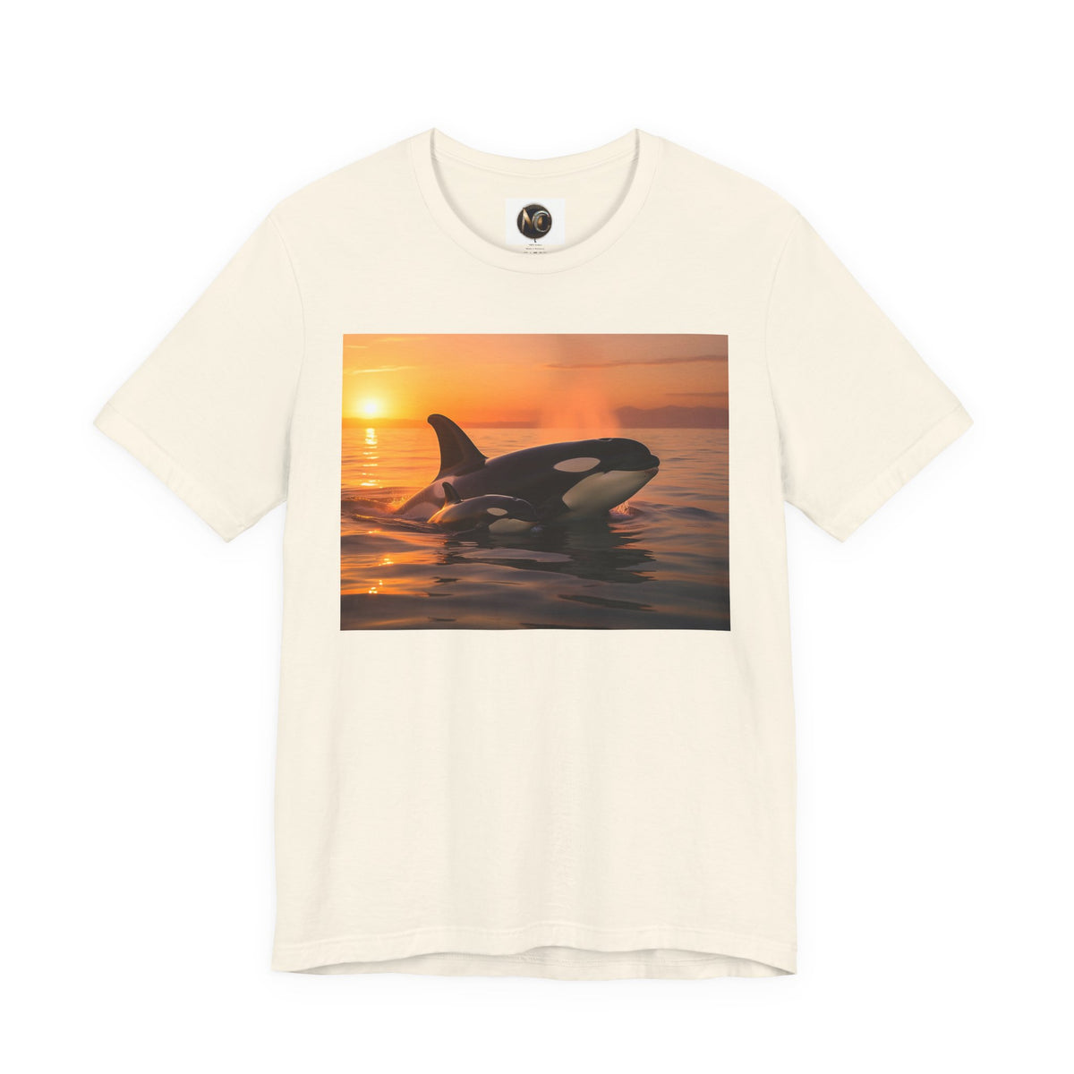 Orca Sunset T‑Shirt — Killer Whale Beach Shirt