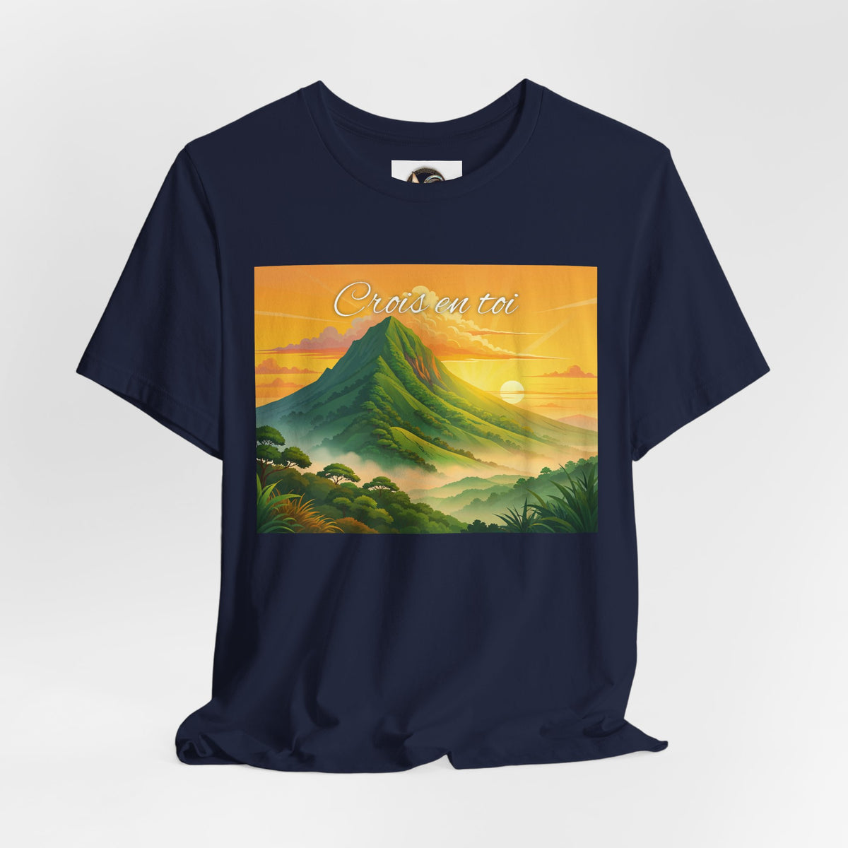 Sunrise Mountain Graphic Tee — 'Good Morning' Scenic Nature T-Shirt