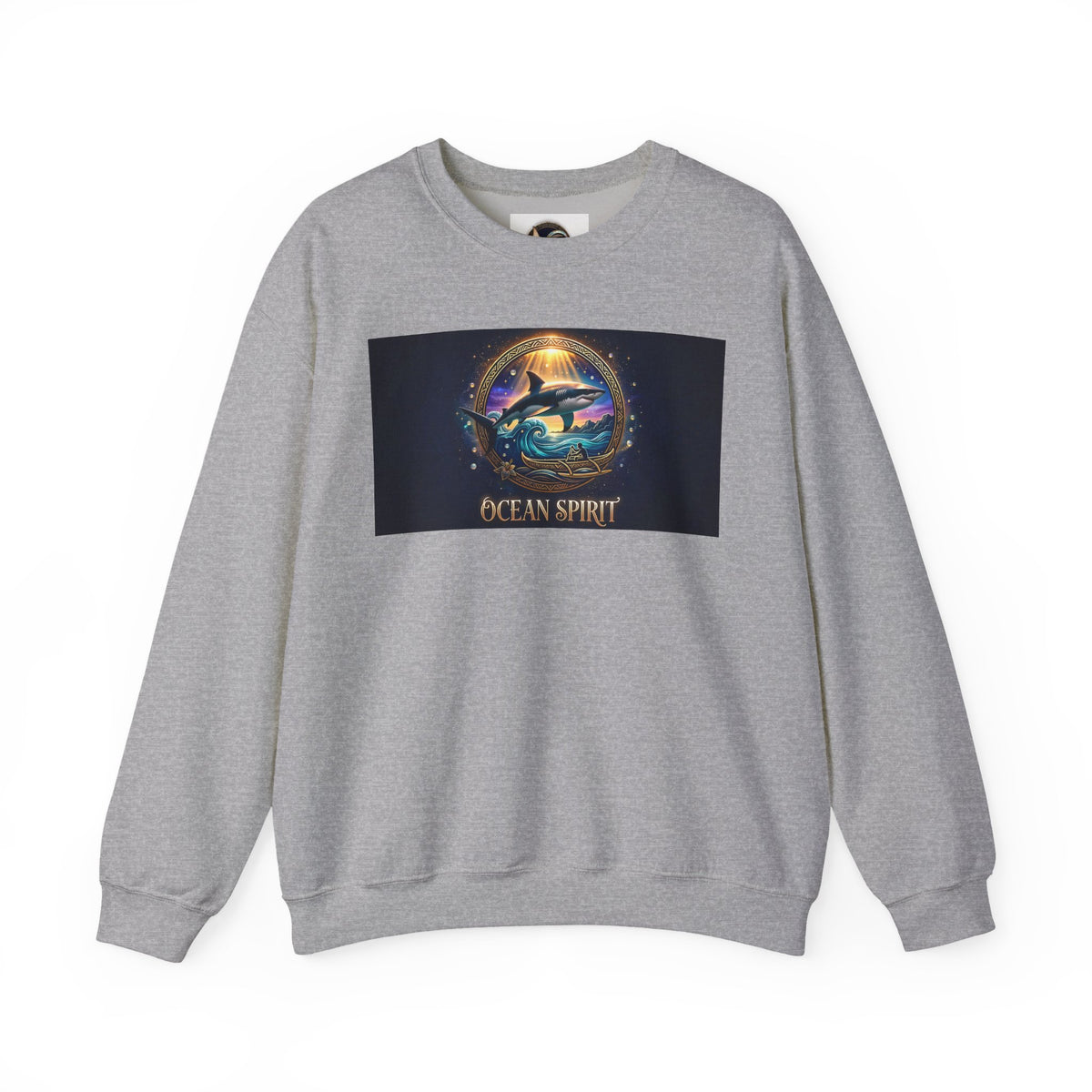 Ocean Spirit Crewneck Sweatshirt — Whale & Sunset Graphic