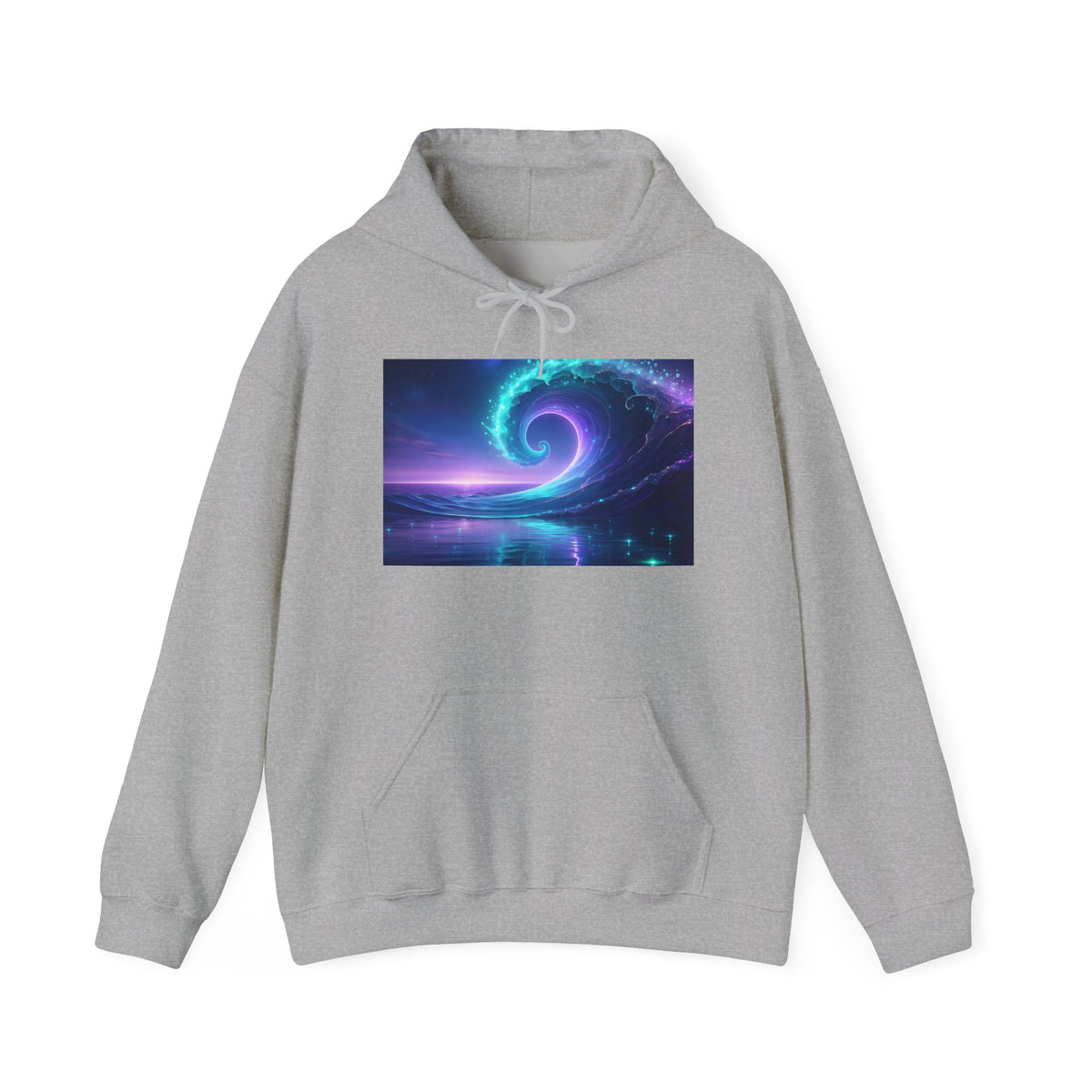 Galaxy Vortex Hoodie — Neon Spiral Space Pullover