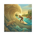Surfer Wave Art Car Magnet — Nautical Tribal Surfing Design