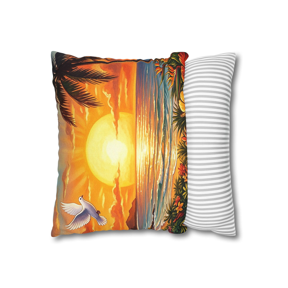 Spun Polyester Square Pillowcase