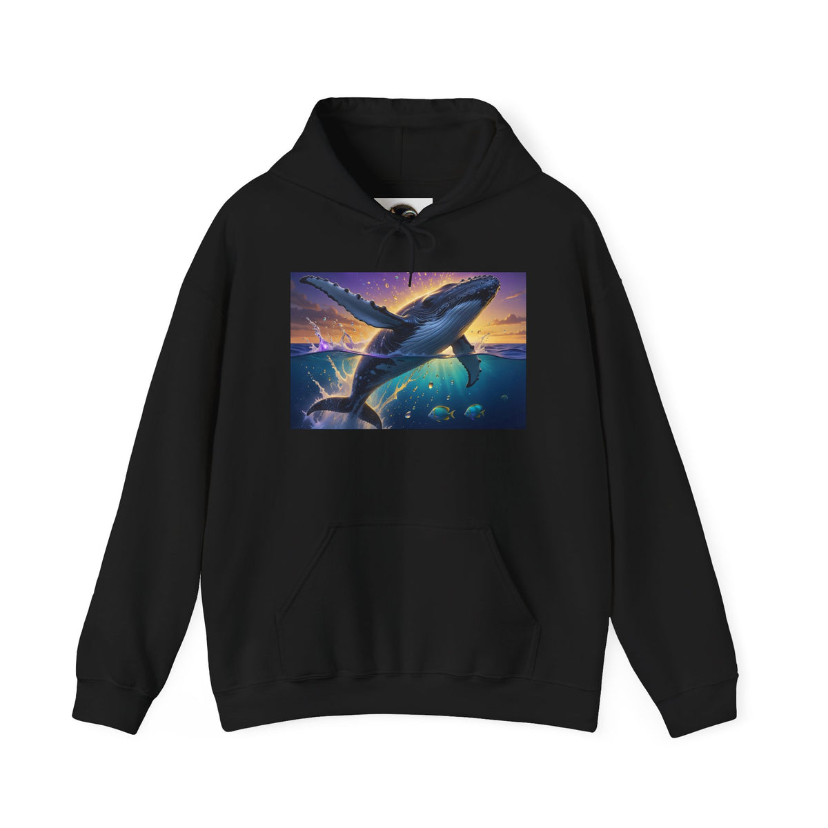 Mystic Whale Sunset Hoodie — Ocean Fantasy Graphic Pullover